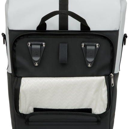 Fietsshopper New Looxs Nyborg 17 liter 30 x 17 x 37 cm - lichtgrijs/zwart - afbeelding 3