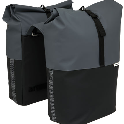 New Looxs Nyborg 34 liter double pannier - 30 x 17 x 37 cm (x2) - dark gray/black