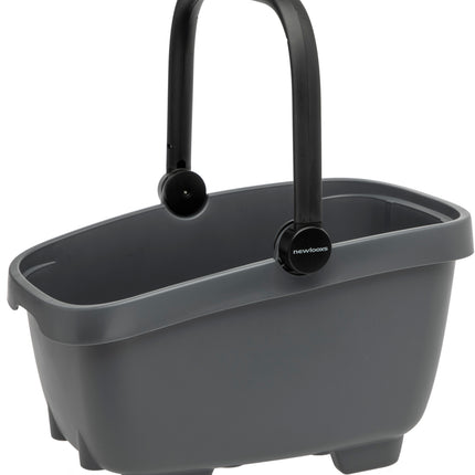 Gerecyclede (honden)fietsmand New Looxs Clipper Racktime 2.0 - anthraciet