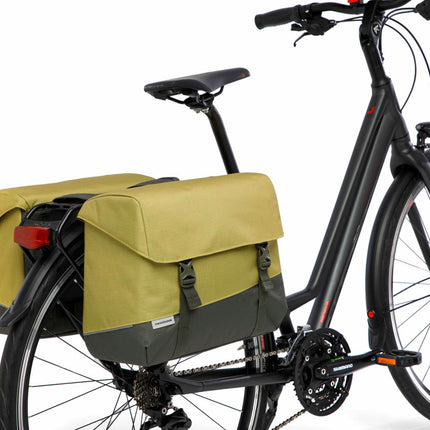 Dubbele fietstas New Looxs Joli 37 liter 38 x 18 x 29 cm (2x) - olijf/geel - afbeelding 5
