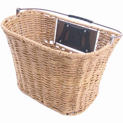 Panier à vélo Büchel City Rattan Klick Pro - marron