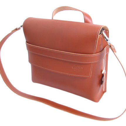 Fietstas Monte Grappa leer 7,5 liter 30 x 10 x 25 cm - brandy