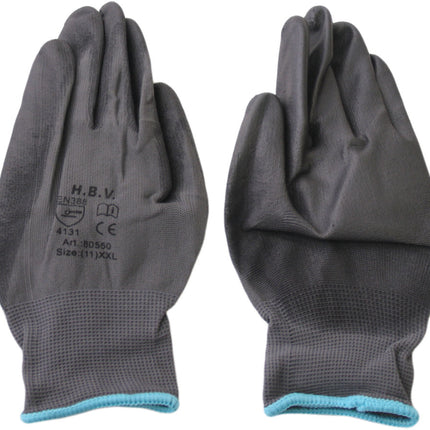Montagehandschoen Werkplaats Grijs-nylon met PU-coating *XXL*