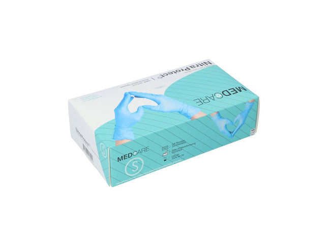 Handschoen Medicare Ongepoederd - Blauw - Small - (100 stuks)