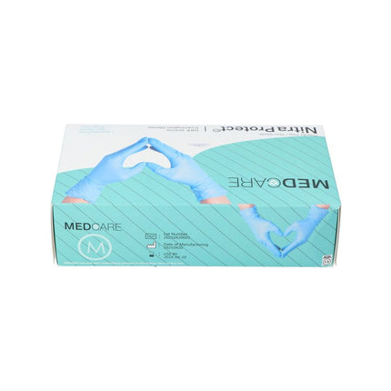 Handschoen Medicare Ongepoederd - Blauw - Medium - (100 stuks)