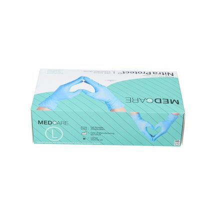 Handschoen Medicare Ongepoederd - Blauw - Large - (100 stuks)