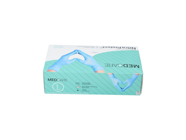 Handschoen Medicare Ongepoederd - Blauw - Large - (100 stuks)