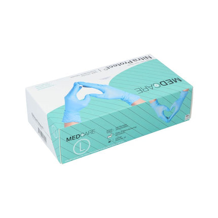 Handschoen Medicare Ongepoederd - Blauw - Large - (100 stuks)