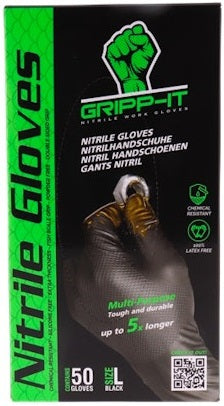 Handschoenen GRIPP-IT Nitril L - doos à 50 stuks - zwart - afbeelding 3
