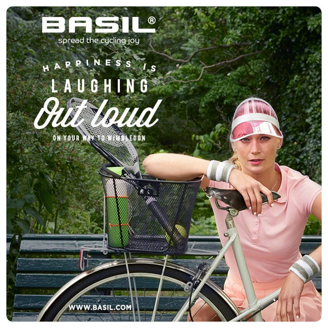 Fietsmand Basil Bold large - inclusief Clever bevestigingssysteem 45 x 34 x 31 cm - zwart
