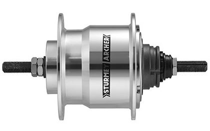 Versnellingsnaaf 4 speed Sturmey Archer X-RF4 36 gaats - 170 mm aslengte - zilver