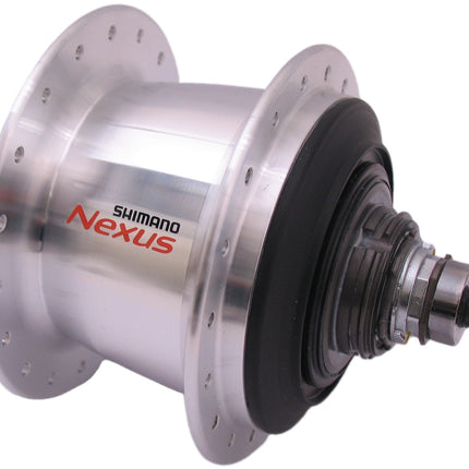 Versnellingsnaaf 7 speed Shimano Nexus 7 SG-C3001 voor rollerbrakes / velgrem 36 gaats - zilver