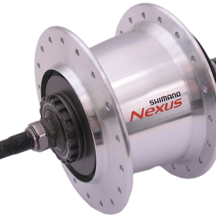 Versnellingsnaaf 7 speed Shimano Nexus 7 SG-C3001 voor rollerbrakes / velgrem 36 gaats - zilver