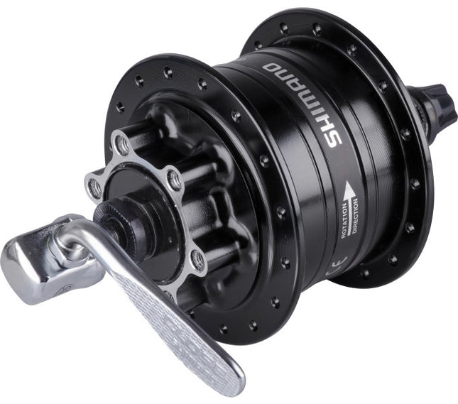 Dynamonaaf 36 gaats Shimano HD-3D32 3 Watt - voor 6-bouts remschijf - snelspanner - zwart