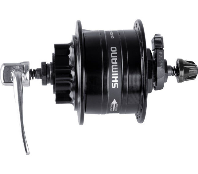 Dynamonaaf 32 gaats Shimano HD-3D32 3 Watt - voor 6-bouts remschijf - snelspanner - zwart