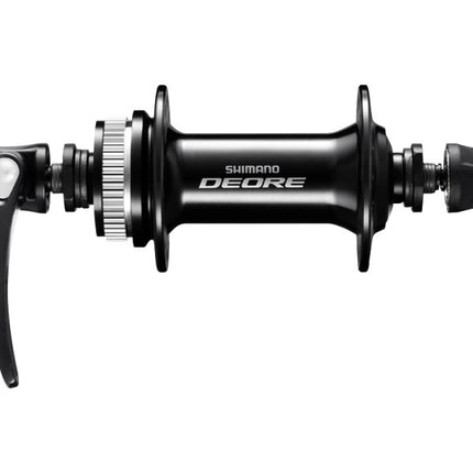 Voornaaf Shimano Deore HB-M6000 - 32 gaats - 100 mm inbouwbreedte - met snelspanner - zwart