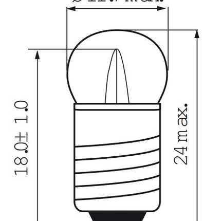 Lamp 6V 0.05 E10 fiets achter