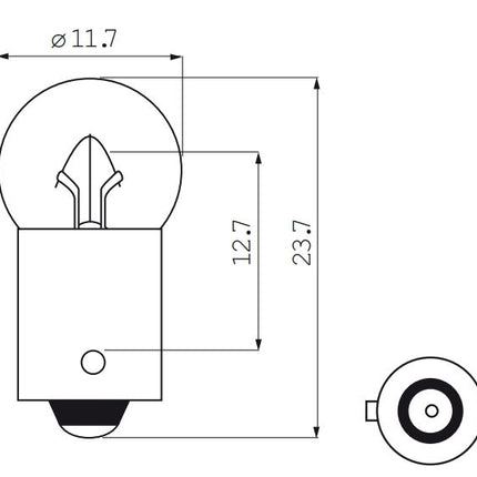 Lamp 6V 0.05 BAJ. fiets achter