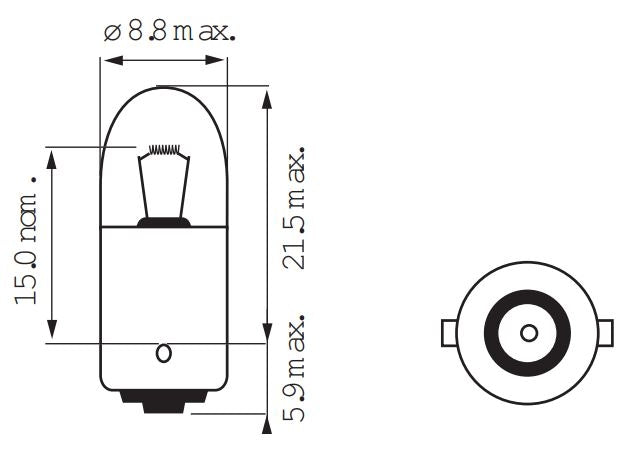 Lamp 6V-5W BA9S