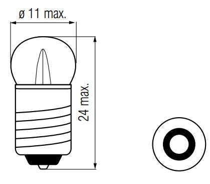 Lamp 12V-3W E10 - afbeelding 2