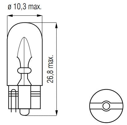 Lamp 12V-3W WEDGE T10