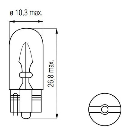 Lamp 12V-5W WEDGE T10