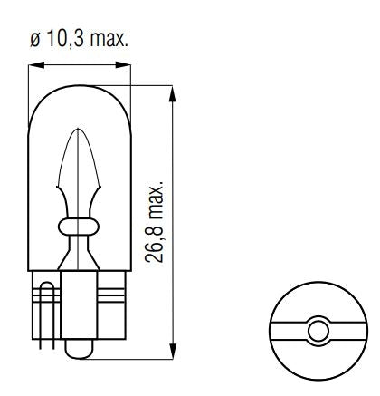Lamp 12V-5W WEDGE T10