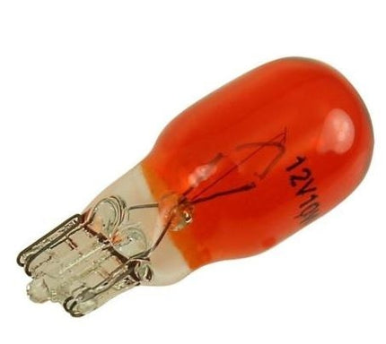 Lamp 12V 10W T13 Wedge rood (10-stuks)