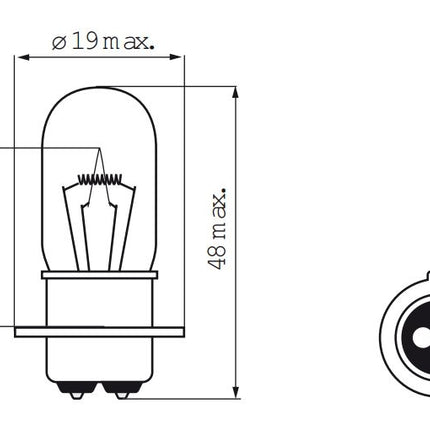 Lamp 12V 35/35W PX15D-3