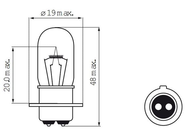 Lamp 12V 35/35W PX15D-3