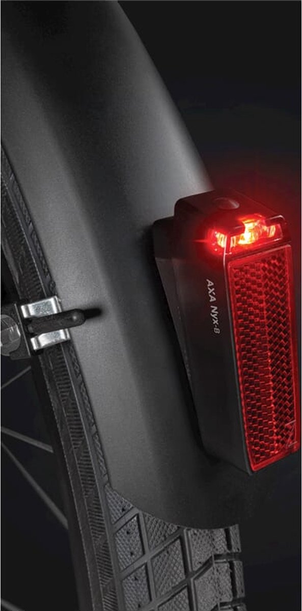 fiets verlichting - AXA Nyx Battery - Spatbord montage - Rood