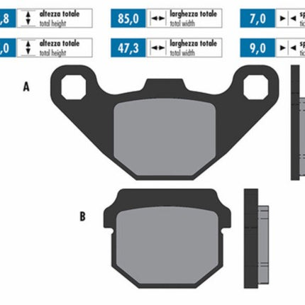 remblokset polini aprilia, derbi, gilera, rieju, sherco , ludix, nrg power, rush, speedfight, stalker, tgb, viva 174.0074