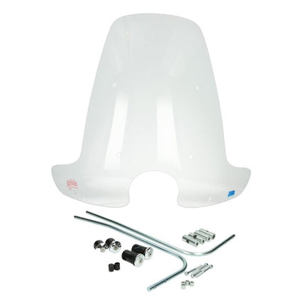 pare-brise Regia avec kit de fixation haut (made in EU) mod. orig. 65cm transparent Django