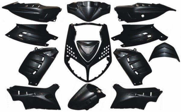 plaatwerkset DMP sport zwart metallic 13-delig speedfight 2