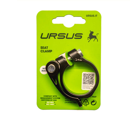 Ursus zadelpenklem met snelspanner 40mm alu zwart