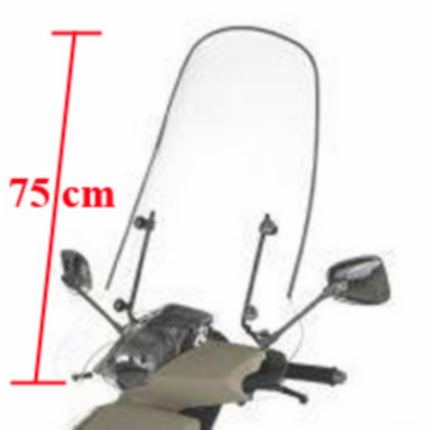 windscherm Peugeot origineel met bevestigingsset hoog 75cm helder viva va2008 pg530-viv-00l