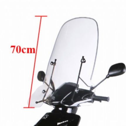 Pare-brise Peugeot d'origine avec kit de fixation hauteur 70cm transparent Kisbee 4T PG530-KIS-P0L