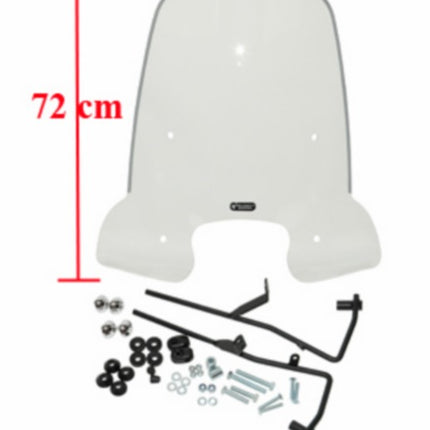 Pare-brise Peugeot d'origine avec kit de fixation, hauteur 72 cm, transparent, Tweet pg530-apa-p0l