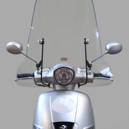 windscherm Peugeot origineel met bevestigingsset hoog 70cm helder django pg530-dja-00l