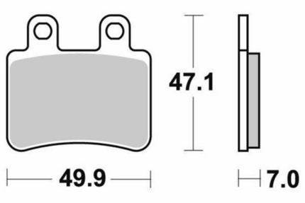 jeu de plaquettes de frein sbs dt50r, elyseo, elystar 167hf