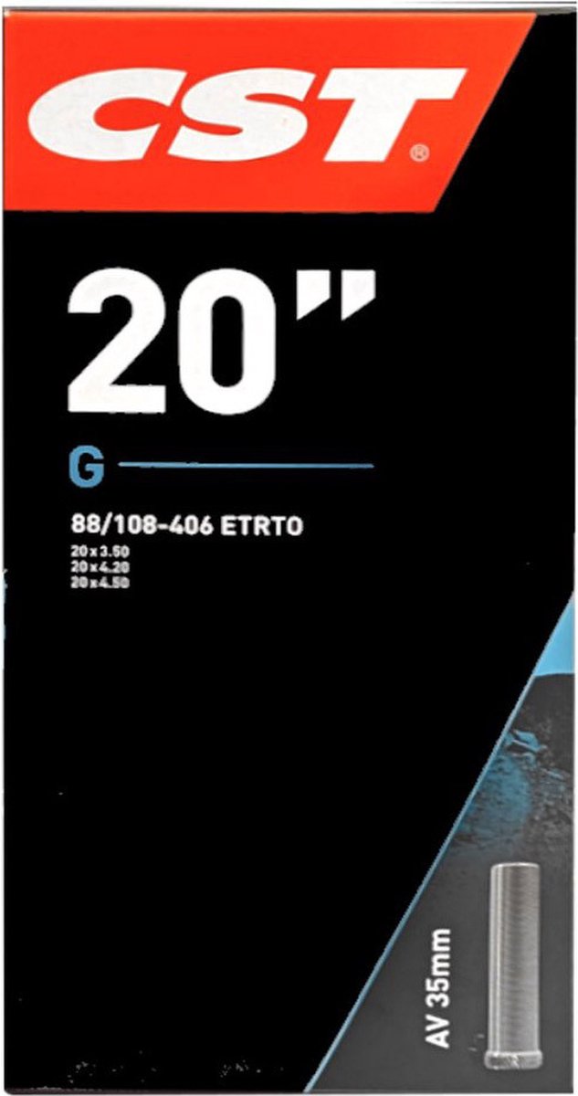 Fatbike Binnenband - CST Binnenband 20x3.50-4.50, Ventiel: schrader/autoventiel 35mm