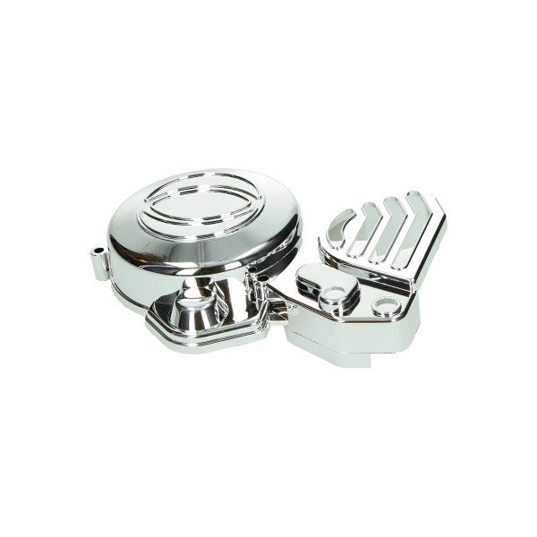 vliegwieldeksel DMP chroom senda, senda drd, senda drd 2006-2010, senda x-race, senda x-treme=op=op