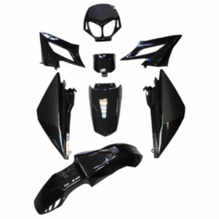Kit carrosserie DMP Derbi noir 8 pièces Senda DRD Pro