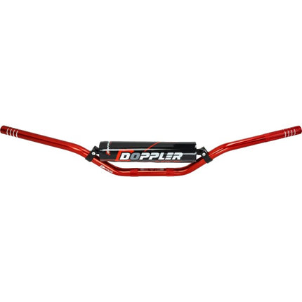 stuur Doppler + stuurpad D22.2 - L740 - H70mm rood derbi, senda, schakelbromfiets, sherco 502007