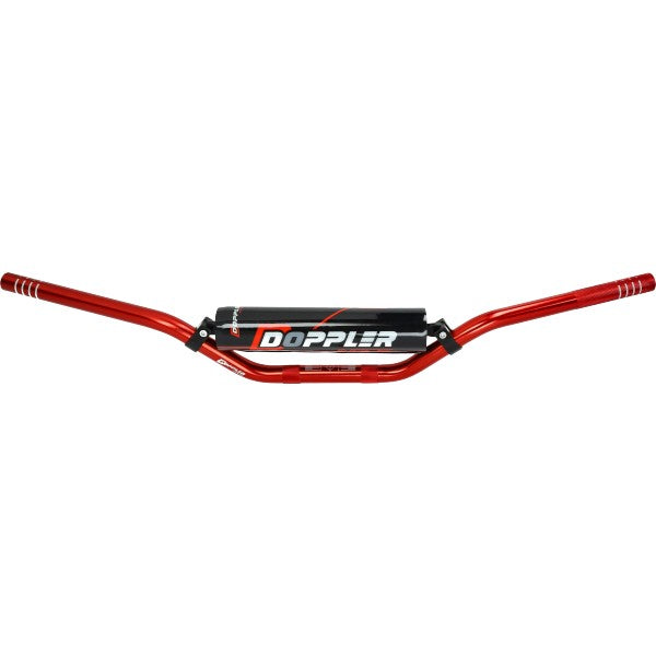 stuur Doppler + stuurpad D22.2 - L740 - H70mm rood derbi, senda, schakelbromfiets, sherco 502007