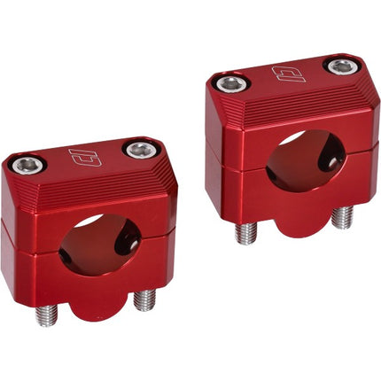 Kit de fixations de guidon Doppler (pour guidon 28.6mm) cross, enduro, super motard rouge 500954