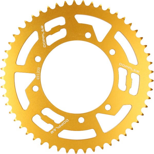 achterkettingwiel Doppler 53t goud aprilia, derbi, furia, peugeot, rieju mrt, rieju mrt pro, rx, senda, senda sm, senda x-treme, sx, xp6 491209