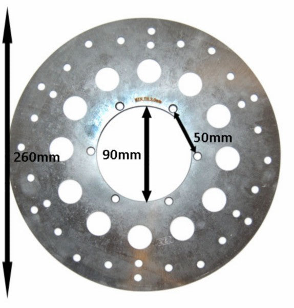 remschijf 260x90x4 voor 260mm gilera smt/r , senda, senda drd, senda x-treme, sr50, sx, gpr, rx
