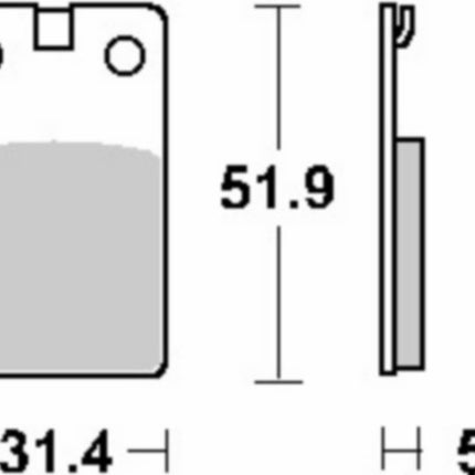 remblokset sbs voor crosser, f12 ac, f15, red rose, zundapp 132hf=op=op