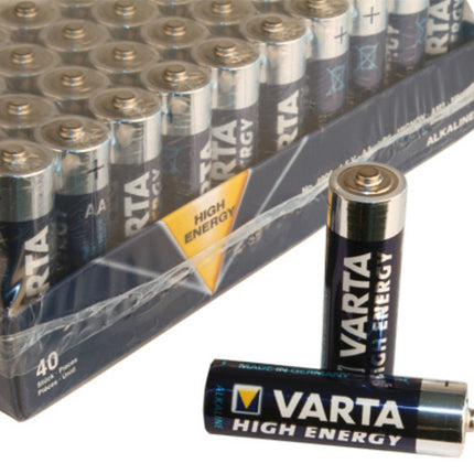 Batt VA Longlife Power LR6 AA Penlite set van 40 Blauw
